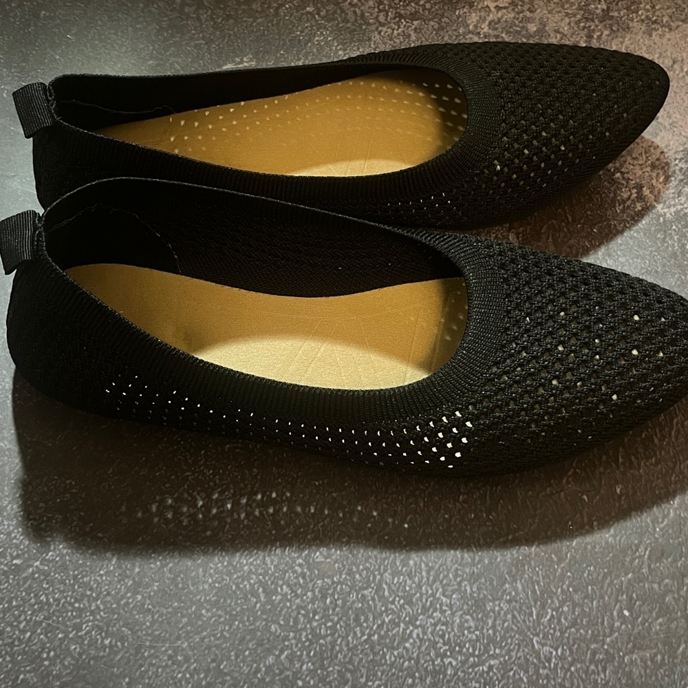 Knit ballet boat shoe